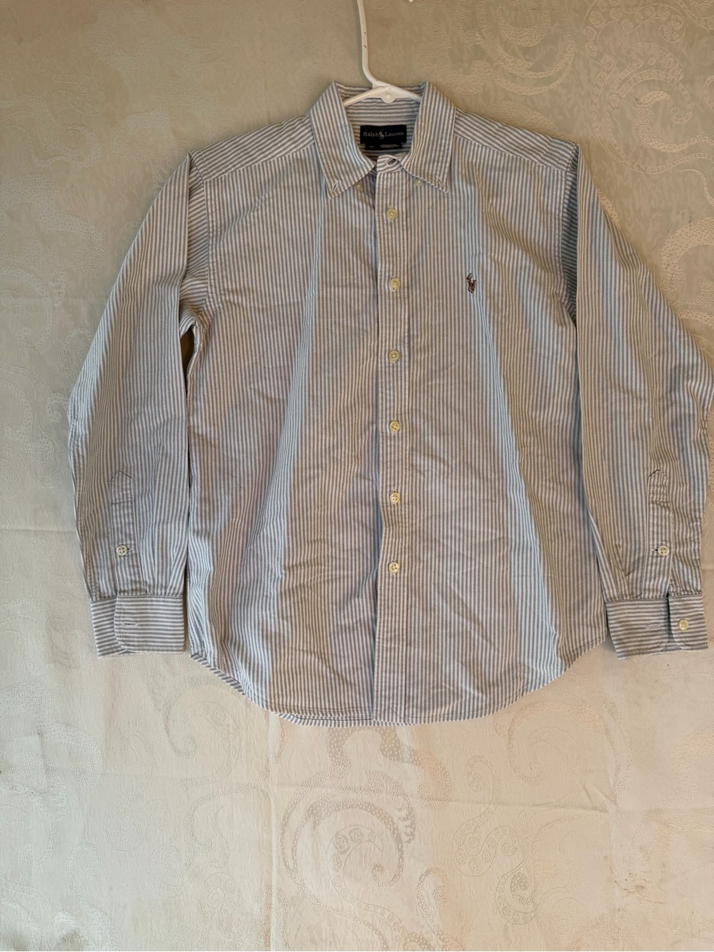 Kids Ralph Lauren ford oxtails Blue & White Striped Cotton Button-Down Shirt